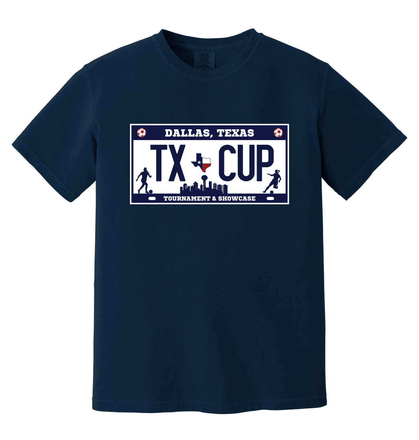 TX Cup License Plate S/S Tee - Navy
