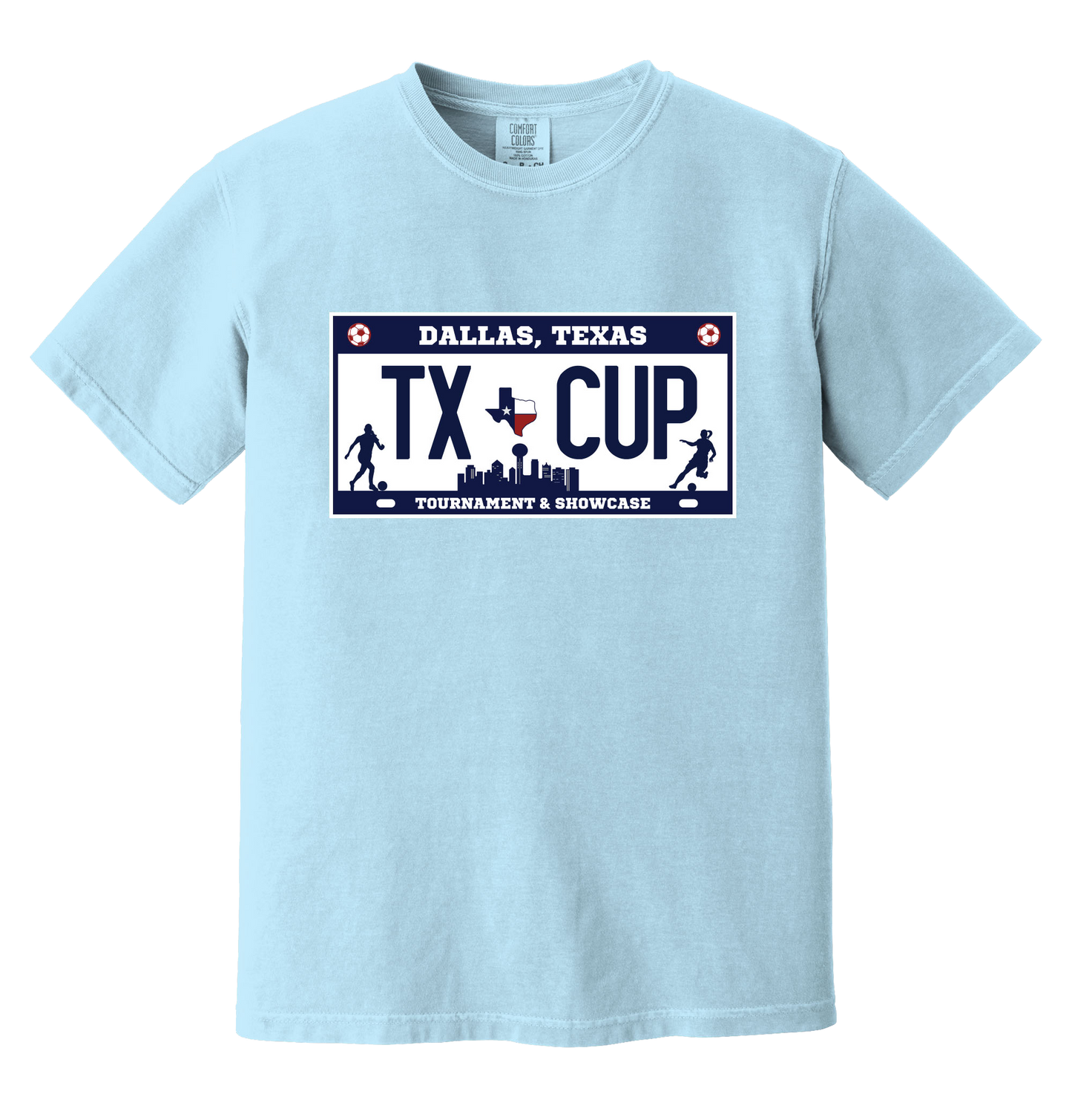 TX Cup License Plate S/S Tee - Chambray