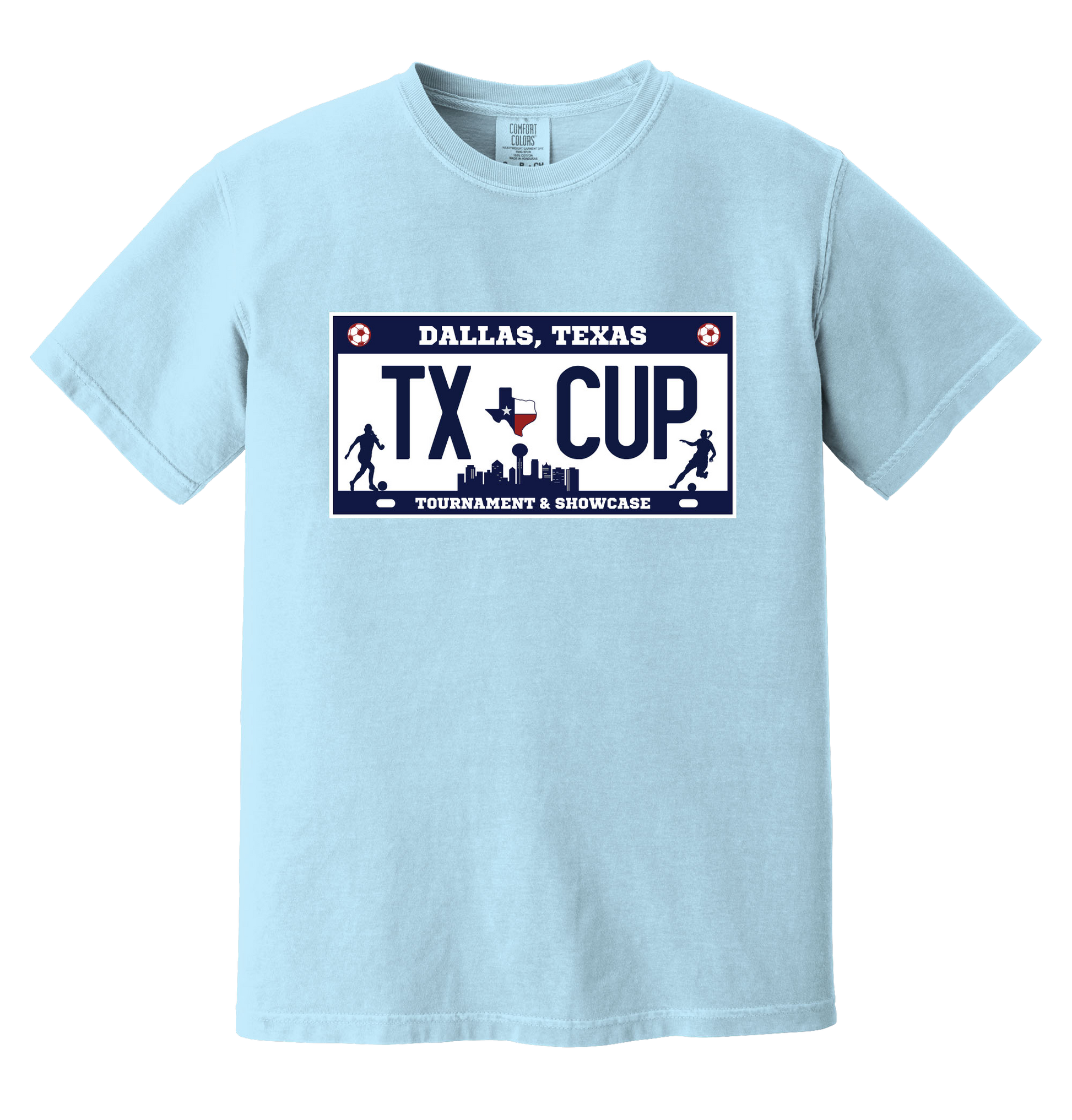 TX Cup License Plate S/S Tee - Chambray