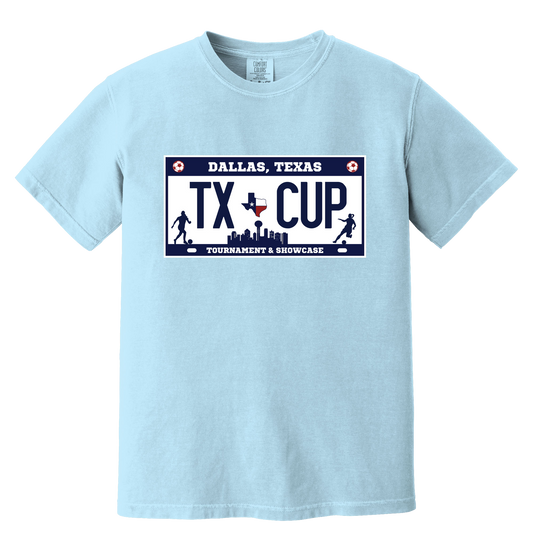 TX Cup License Plate S/S Tee - Chambray