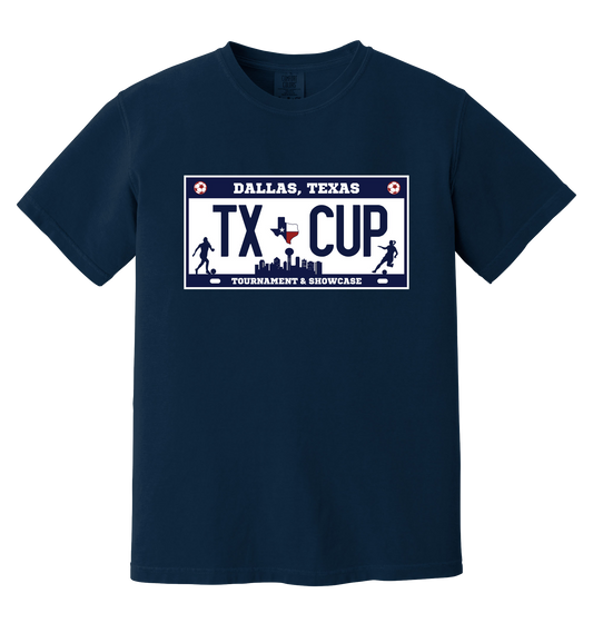 TX Cup License Plate S/S Tee - Navy